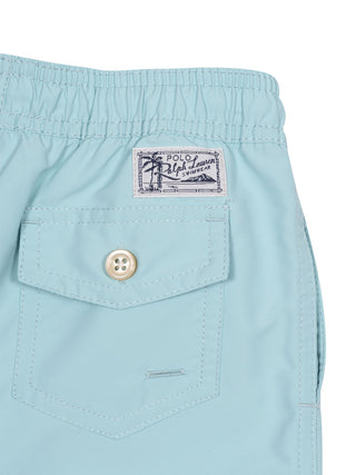 Badeshorts mit Big Pony Stickerei - Hellblau