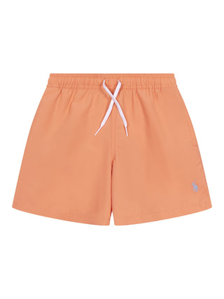 Badeshorts mit Big Pony Stickerei - Orange
