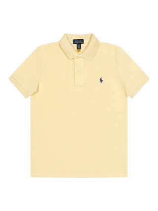 Piqué-Poloshirt mit Logo - Gelb