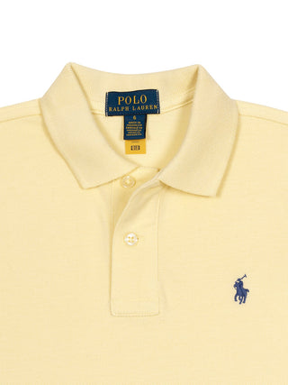 Piqué-Poloshirt mit Logo - Gelb