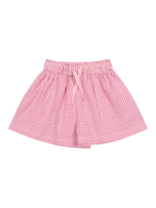 Vichy Seersucker Shorts - Rosa