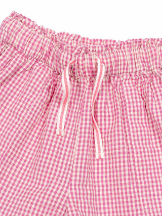 Vichy Seersucker Shorts - Rosa