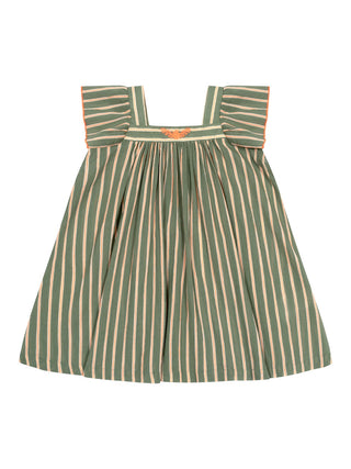 Neongestreiftes Kleid - Kaki