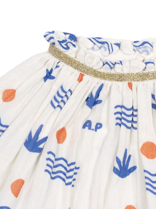 Rock Aloe mit Print - Weiß