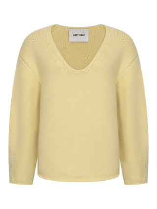 V-Neck Pullover in Honeydew