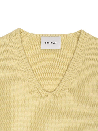 V-Neck Pullover in Honeydew