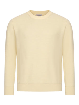 Pullover aus Wolle mit Lederlogo