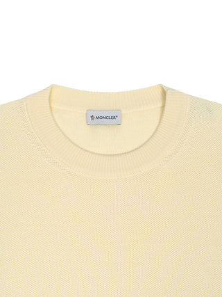 Pullover aus Wolle mit Lederlogo