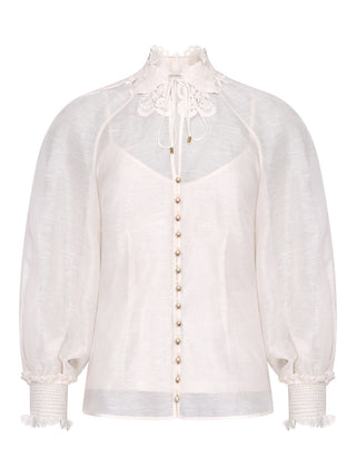 Rebellion Collared Bluse aus Leinen