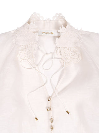Rebellion Collared Bluse aus Leinen