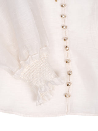 Rebellion Collared Bluse aus Leinen
