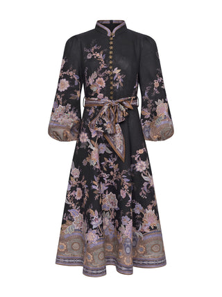 Luna Button Midi Dress