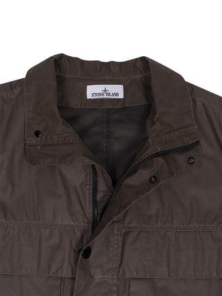 Gewachste Jacke mit Logo-Patch