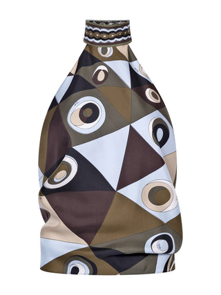 Occhi-Print Halter Top Seide