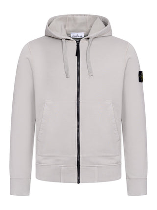 Sweatshirtpullover mit Reißverschluss und Logo-Patch