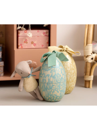 Osterei mit Mikro Lamm, Klein - Dusty Minze