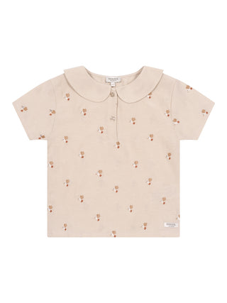 Nesa Blouse - Hummingbirds - Soft Taupe