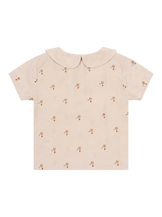 Nesa Blouse - Hummingbirds - Soft Taupe
