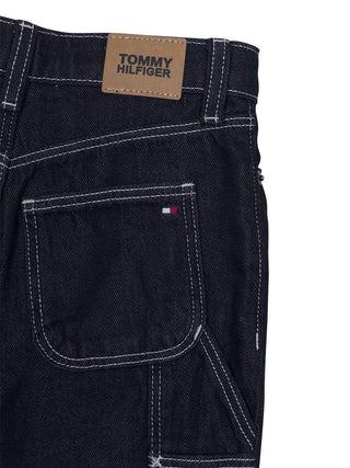 Baggy Rinse Denim-Shorts - Dunkelblau