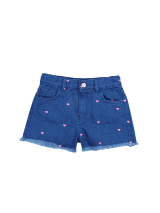 Lys Short Hearts Light Denim