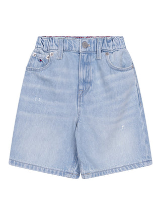 Straight Denim-Shorts - Hellblau