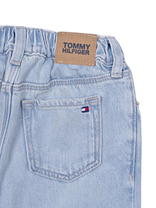 Straight Denim-Shorts - Hellblau