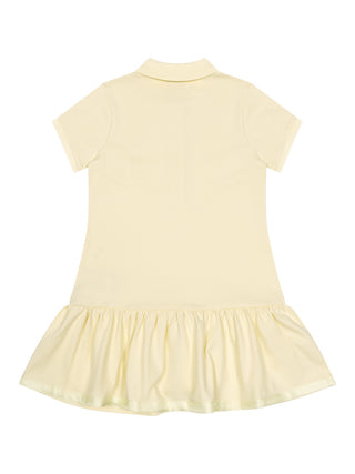 Polokleid mit Volant - Gelb