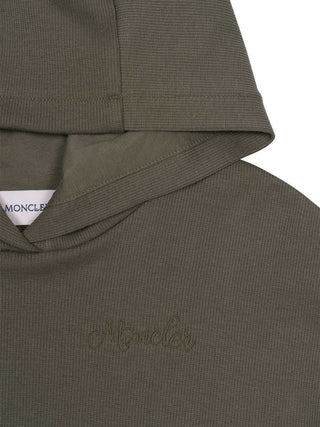 Hoodie Sweater mit Ballonsaum - Olivgrün