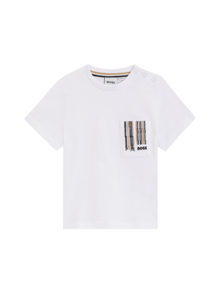 T-Shirt aus Baumwolle mit Signature-Streifen