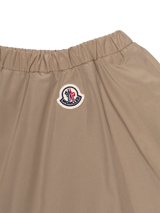 Faltenrock mit Logo - Beige