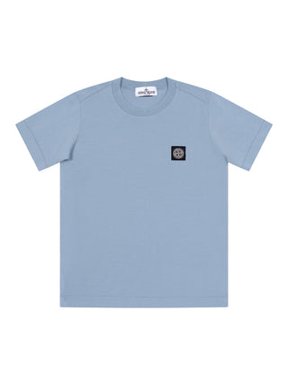 T-Shirt mit Logo-Patch - Hellblau