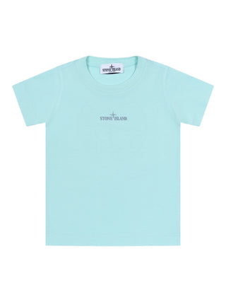 T-Shirt mit Logo-Print - Türkis