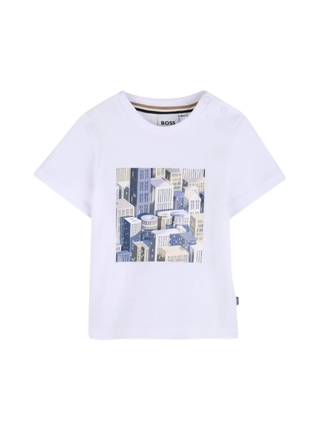 T-Shirt mit grafischem Print Weiß