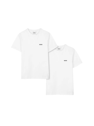 T-Shirts mit Logo-Detail 2er Set Weiß