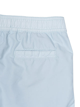 Badeshorts mit Logo-Patch - Sky
