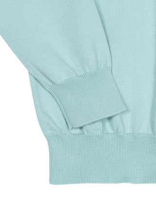 Feinstrickpullover aus Baumwolle - Aqua