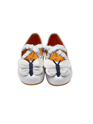 Mileni Ballerinas Silver Blue Metallic