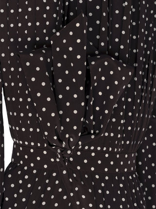 Kleid mit Punkten in Wickel-Optik