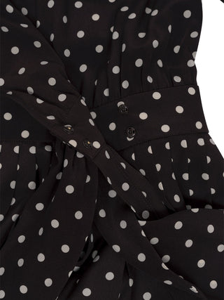 Kleid mit Punkten in Wickel-Optik