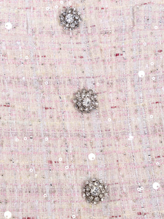 Jacke aus Boucle mit Pailletten