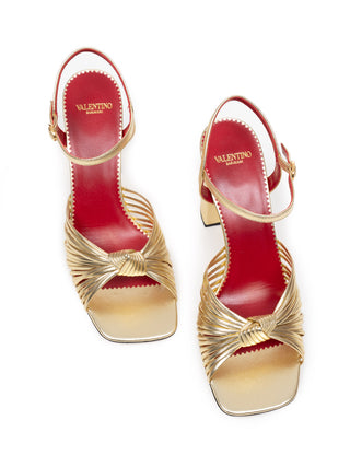 High Heel Annet mit Blockabsatz in Gold