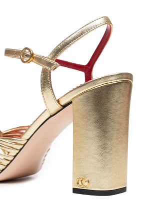High Heel Annet mit Blockabsatz in Gold