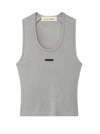 Womens Rib Knit Fitted Tank Top