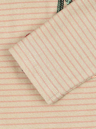 Jade Langarm-Badeanzug - Rose Stripe