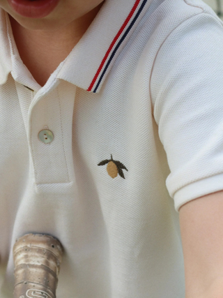 Florian Poloshirt aus Bio-Baumwolle - Antique White