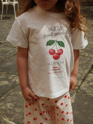 Era T-Shirt aus Leinen und Bio-Baumwolle - Off White/Jazzy