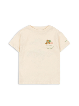 Era T-Shirt aus Leinen und Bio-Baumwolle - Buttercream/Juicy