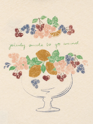 Era T-Shirt aus Leinen und Bio-Baumwolle - Buttercream/Juicy