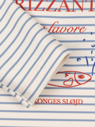 Aster Langarm-Badeanzug - Stripe Bluie