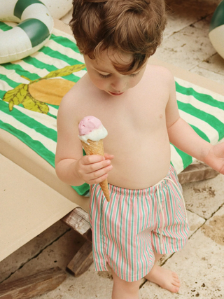 Asnou Badeshorts - Blush Stripe